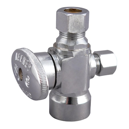 Keeney Mfg Keeney 1/2 in. FIP in. X 3/8 in. Brass Shut-Off Valve 2902PCLF